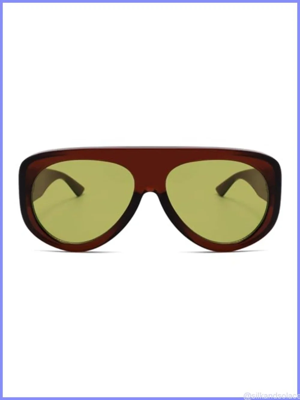 Oversized Aviator Sunglasses 90s Retro Y2K UV Protection Unisex